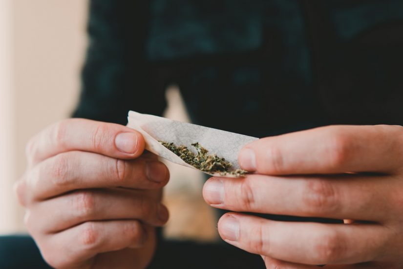 Rolling marijuana