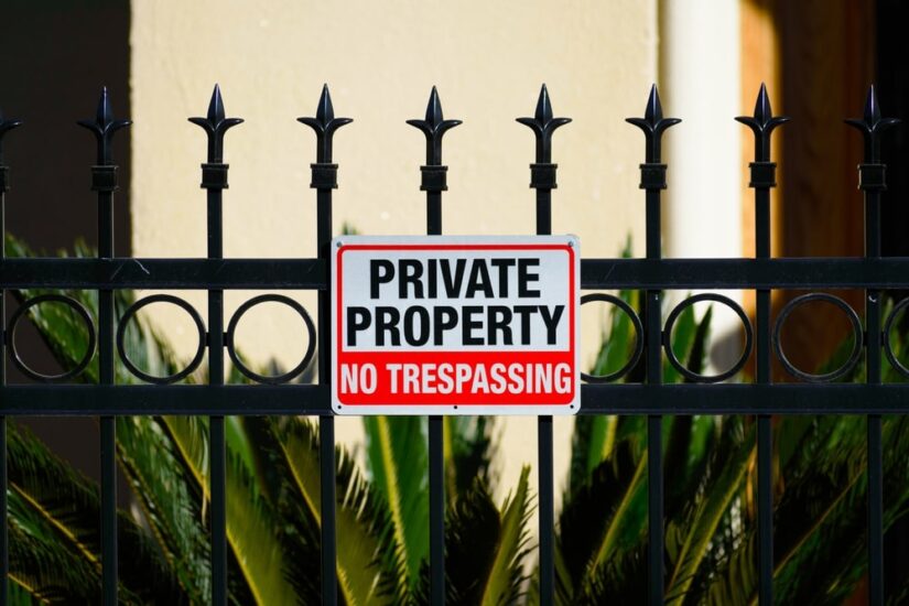 Private Property No Trespassing Sign
