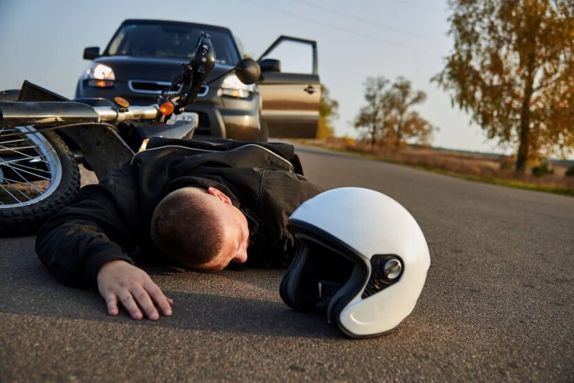 Traffic accident with motorcyclist