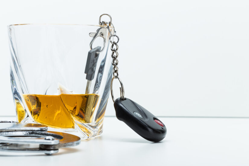Car keys Car keys in glass of alcohol